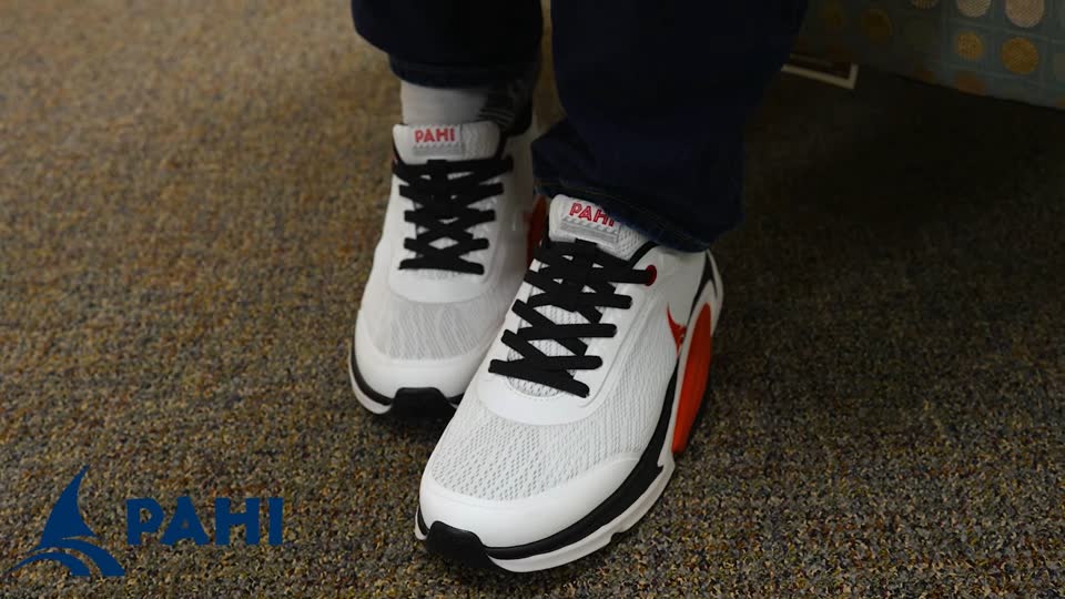 Close on PAHI shoes indoors